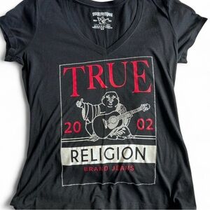 True Religion Black and Red Graphic Tee